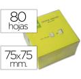 Q-CONNECT BLOC 80 NOTAS REPOSICIONABLES 76 X 76 MM AMARILLO NEON
