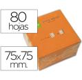 Q-CONNECT BLOC 80 NOTAS REPOSICIONABLES 76 X 76 MM NARANJA NEON