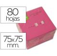 Q-CONNECT BLOC 80 NOTAS REPOSICIONABLES 76 X 76 MM ROSA NEON