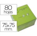 Q-CONNECT BLOC 80 NOTAS REPOSICIONABLES 76 X 76 MM VERDE NEON
