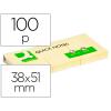Q-CONNECT BLOC DE NOTAS ADHESIVAS REPOSICIONABLES 38x51 MM AMARILLO (3X100 HOJAS)