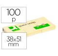 Q-CONNECT BLOC DE NOTAS ADHESIVAS REPOSICIONABLES 38x51 MM AMARILLO (3X100 HOJAS)