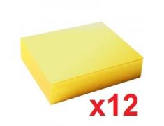 Q-CONNECT BLOC DE NOTAS ADHESIVAS REPOSICIONABLES 75 X 127 MM AMARILLO 100 HOJAS (12 unidades x 100)