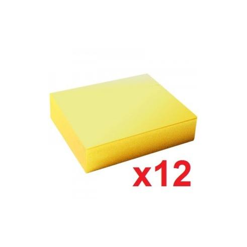 Q-CONNECT BLOC DE NOTAS ADHESIVAS REPOSICIONABLES 75 X 127 MM AMARILLO 100 HOJAS (12 unidades x 100)