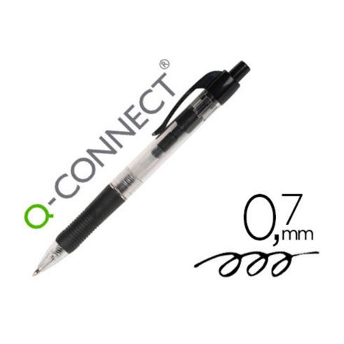 Q-CONNECT BOLIGRAFO RETRACTIL TRAZO 0.7 MM. NEGRO