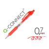 Q-CONNECT BOLIGRAFO RETRACTIL TRAZO 0.7 MM. ROJO