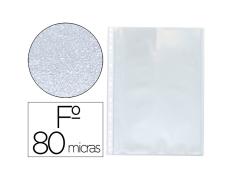 Q-CONNECT FUNDAS PORTADOCUMENTOS 100 unds Tamaño FOLIO 80 mc MULTITALADRO