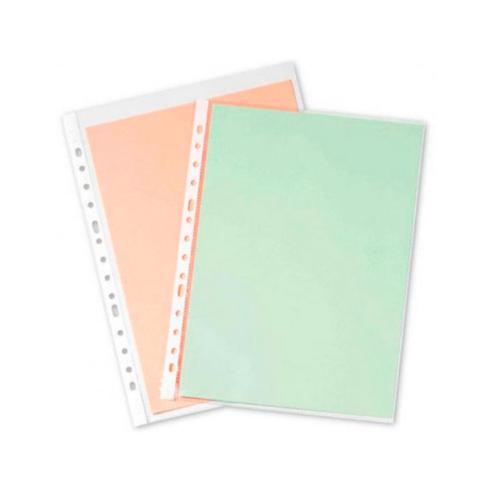 Q-CONNECT FUNDAS PORTADOCUMENTOS 100 unds Tamaño FOLIO 80 mc MULTITALADRO
