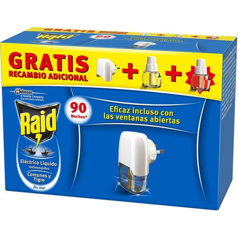 RAID INSECTICIDA ELECTRICO APLICADOR + 2 RECAMBIOS