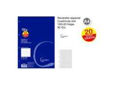 Recambios Folios A4 120 Hojas 4 Taladro 90g