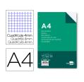 Recambios Folios Cuadriculados 4mm 4 Taladros A4 100 hojas 100g/m2