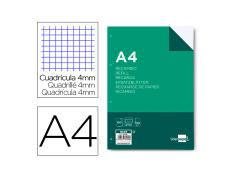 Recambios Folios Cuadriculados 4mm 4 Taladros A4 100 hojas 100g/m2