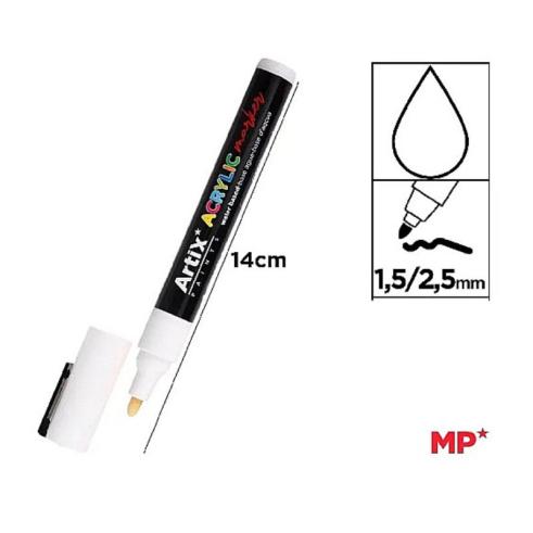 Rotulador Acrílico Blanco Artix