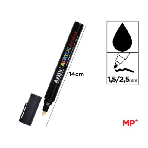 Rotulador Acrílico Negro Artix