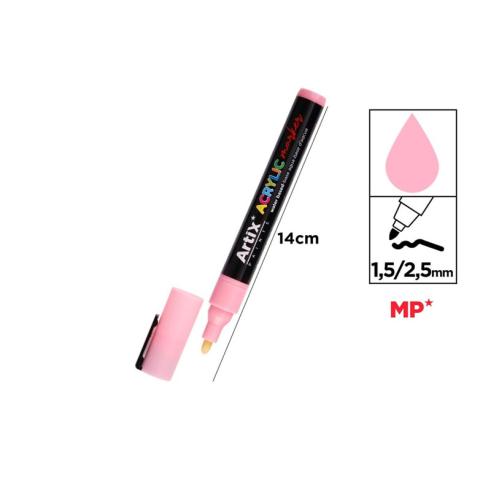 Rotulador Acrílico Rosa Claro Artix