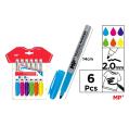 ROTULADOR DE TEXTIL 6U COLORES VARIADOS