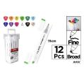 Rotulador Doble Punta Bocetos 12 Uds