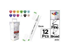 Rotulador Doble Punta Bocetos 12 Uds
