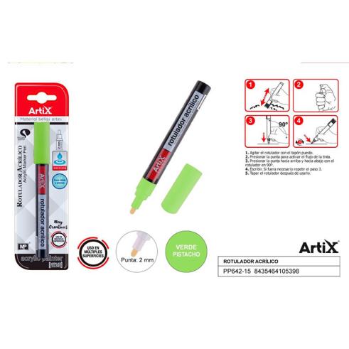 ROTULADOR PINTURA ACRILICA VERDE PISTACHO ARTIX