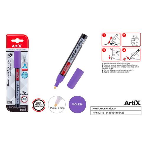 ROTULADOR PINTURA ACRILICA VIOLETA ARTIX