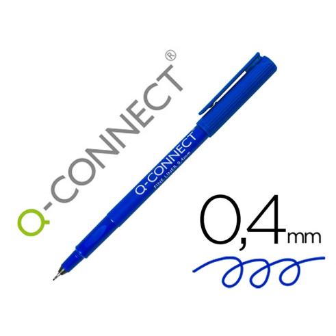 Rotulador Punta de Fibra Fine Liner Azul 0,4 mm Q-Connect