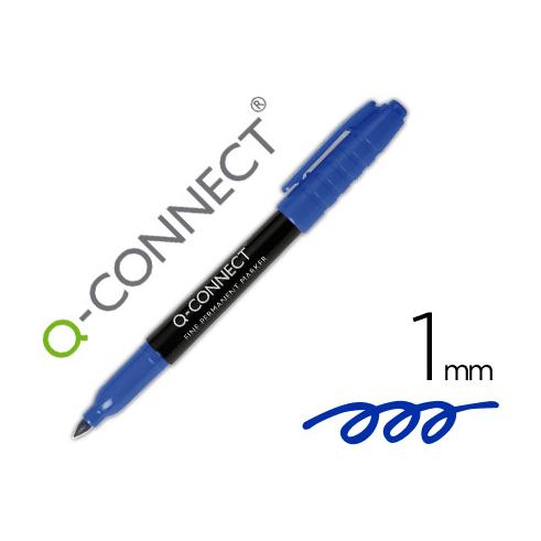 ROTULADOR Q-CONNECT FIBRA PERMANENTE 1,0mm AZUL