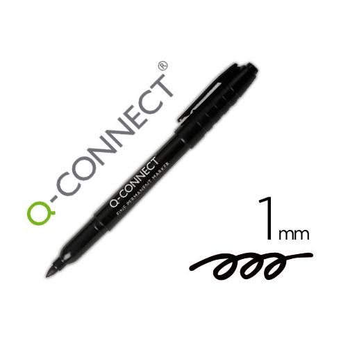 ROTULADOR Q-CONNECT FIBRA PERMANENTE 1,0mm NEGRO