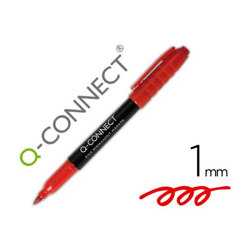 ROTULADOR Q-CONNECT FIBRA PERMANENTE 1,0mm ROJO