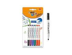 Rotuladores Bic Kid Velleda Para Pizarra Blister de 6 Colores Surtidos