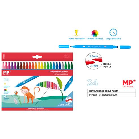 ROTULADORES DOBLE PUNTA 24U MP