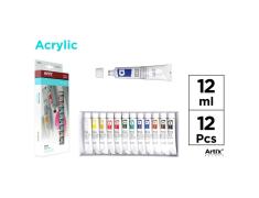 Set de 12 Tubos de Pintura Acrílica Artix