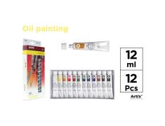 Set de 12 Tubos de Pintura Óleo Artix