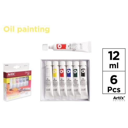 Set de 6 Tubos de Pintura Óleo Artix