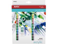 Set Pintura Acrilica Profesional para Manualidades y Pintura - 24 Tubos de 12ml