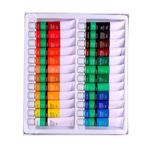 Set Pintura Acrilica Profesional para Manualidades y Pintura - 24 Tubos de 12ml