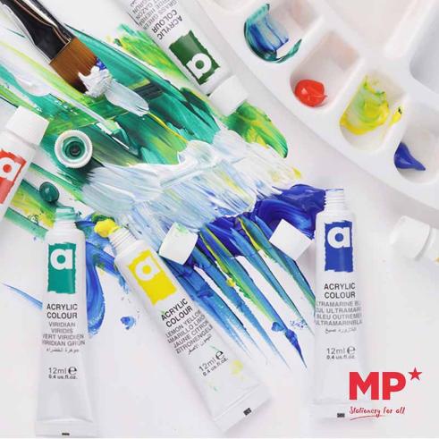 Set Pintura Acrilica Profesional para Manualidades y Pintura - 24 Tubos de 12ml