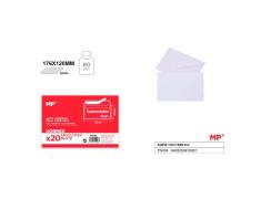 Sobres Blancos 176X120mm (Comercial) - 20 Unidades