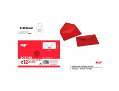 Sobres de Boda Rojo 140x90mm - 12 Unidades