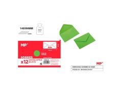 Sobres de Boda Verde 140x90mm - 12 Unidades