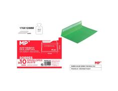 Sobres Verdes 176x120mm (Comercial) - 10 Unidades