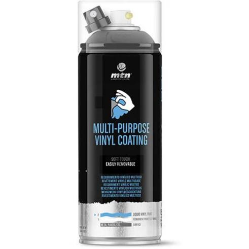 Spray MTN PRO Recubrimiento Vinílico Multiusos Negro Metalizado