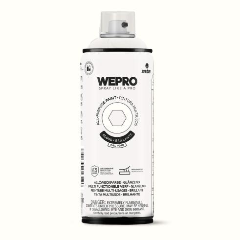 Spray MTN WEPRO Solvent Brillante BLANCO ESTELAR - RAL 9010