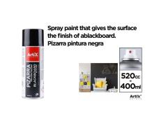 Spray Pintura Pizarra Negra 400ml Artix