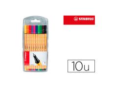STABILO ESTUCHE DE ROTULADORES DE FIBRA POINT 88 10 COLORES