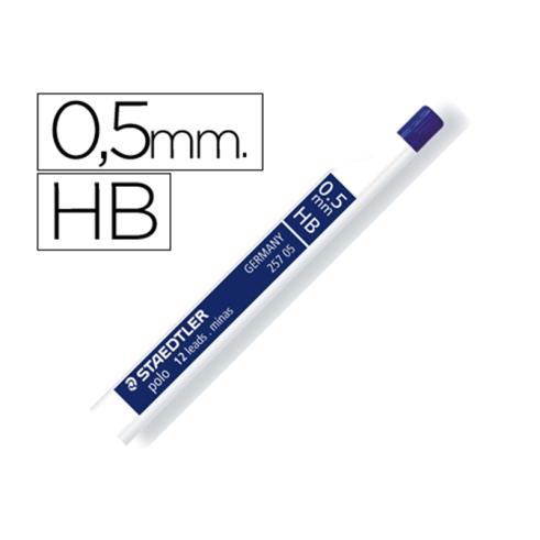 STAEDTLER TUBO DE 12 MINAS POLO DE 0,5MM GRADUACION HB