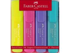 SUBRAYADORES FABER CASTELL FLUORESCENTE COLOR PASTEL - ESTUCHE 4 UNIDADES SURTIDAS