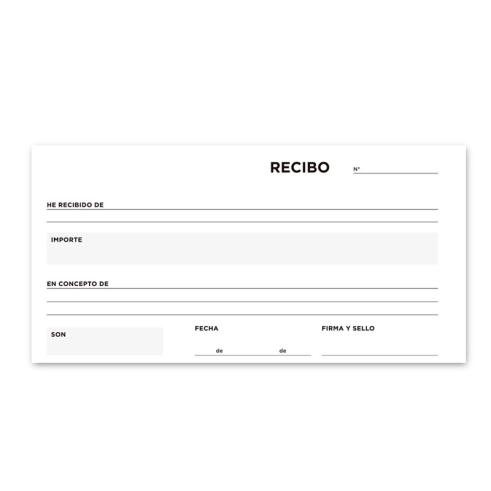 TALONARIO RECIBOS LIDERPAPEL SIN MATRIZ