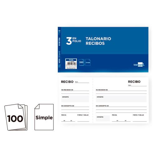 TALONARIOS RECIBOS LIDERPAPEL