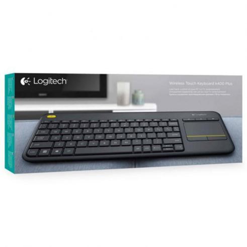 Teclado Inalambrico Logitech K400 Plus con Touchpad para PC/TV