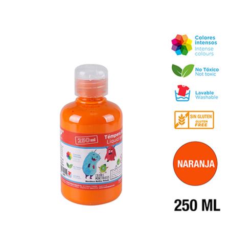 TEMPERA 250ML NARANJA MP